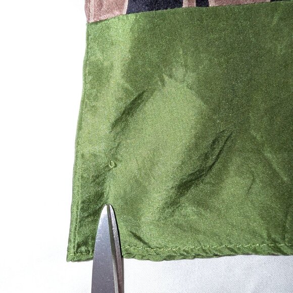 Hype | Anthropologie 100% Silk Fundamentals Knee Length Green Dress | Size 0 - Picture 12 of 12